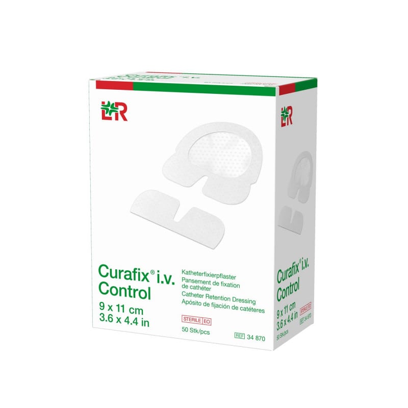 Curafix® I.V. control Kanülenfixierpflaster 6cm x 7,5cm, AP 50