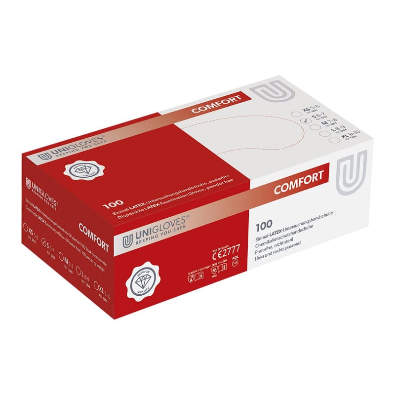 Unigloves® COMFORT Latex puderfrei AP 100