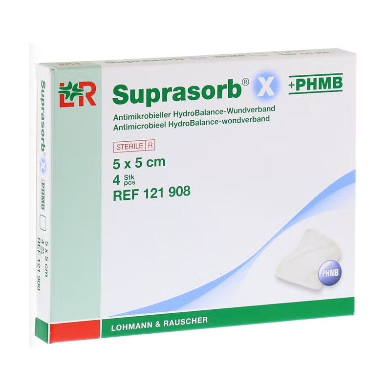 Suprasorb® X+PHMB HydroBalance Kompresse 9 x 9cm, AP 4 Stück