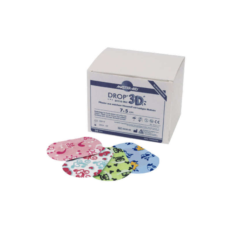 Wundschnellverband Drop 3D Boys & Girls 7cm x 5cm, AP 50