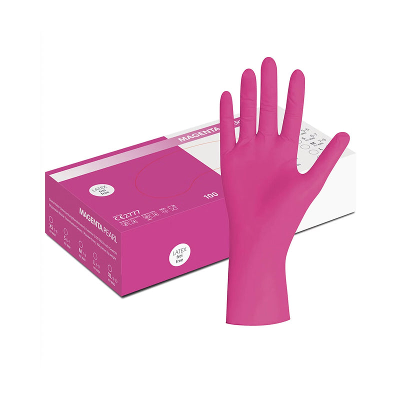 Nitril® Magenta Einmalhandschuhe puderfrei, AP 100