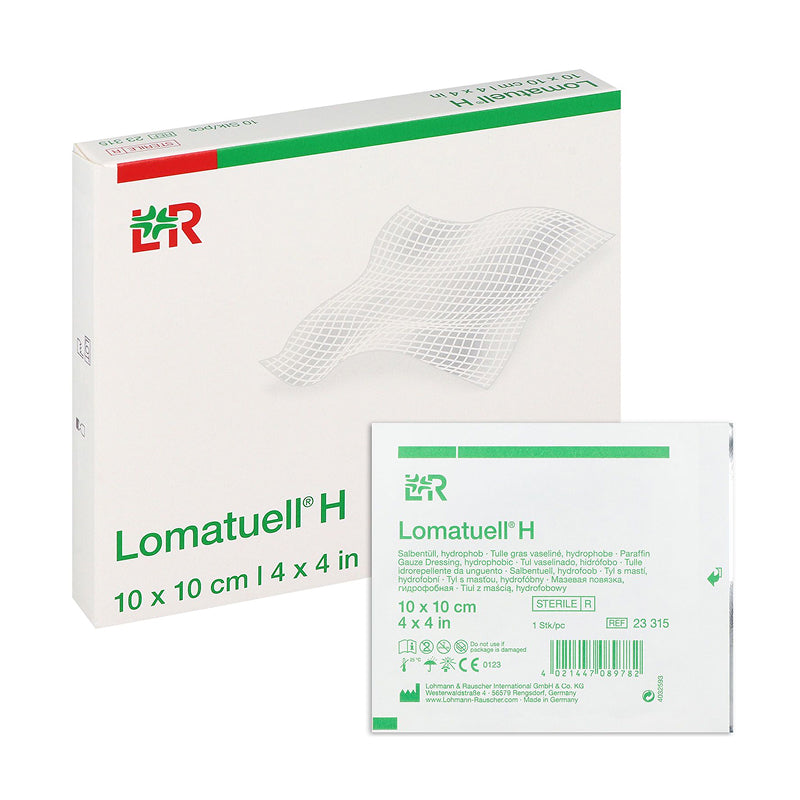 Lomatuell®H hydrophober Salbentüll steril, 10 x 10cm, AP 10