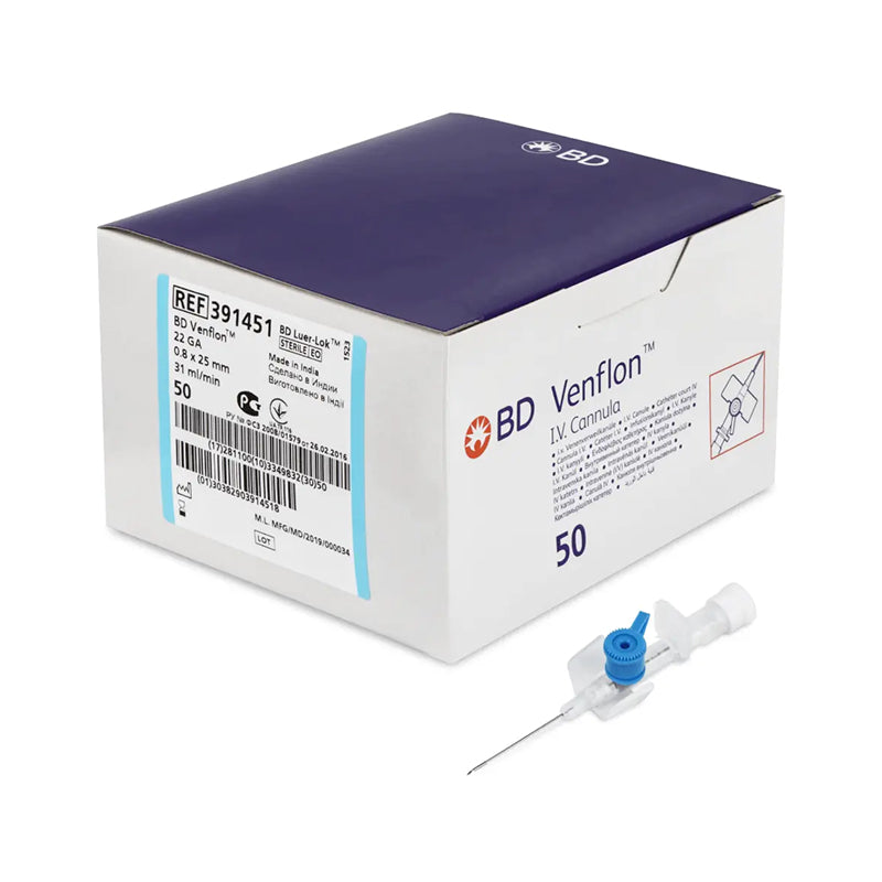 BD Venflon Pro Safety 22G blau, AP 50