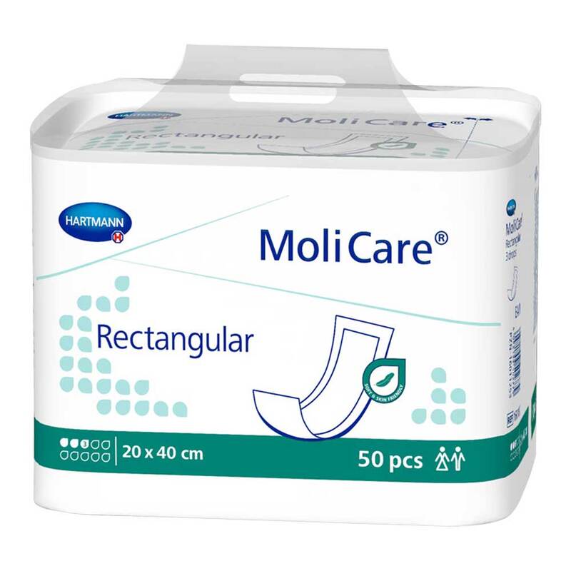 MoliCare® Rectangular 3 Tropfen Inkontinenzeinlagen 20 x 40cm, AP 50