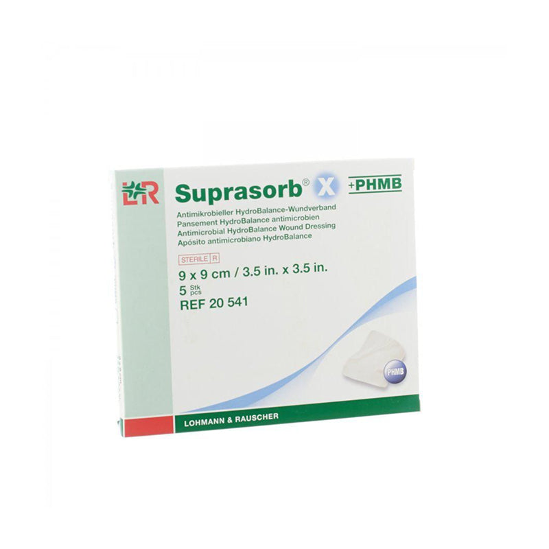 Suprasorb® X+PHMB HydroBalance Kompresse 9 x 9cm, AP 4 Stück