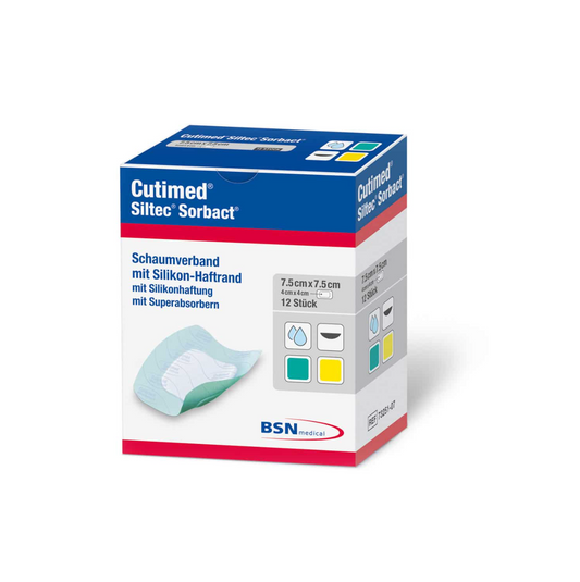 Cutimed® Siltec Sorbact 7,5cm x 7,5cm, AP 12