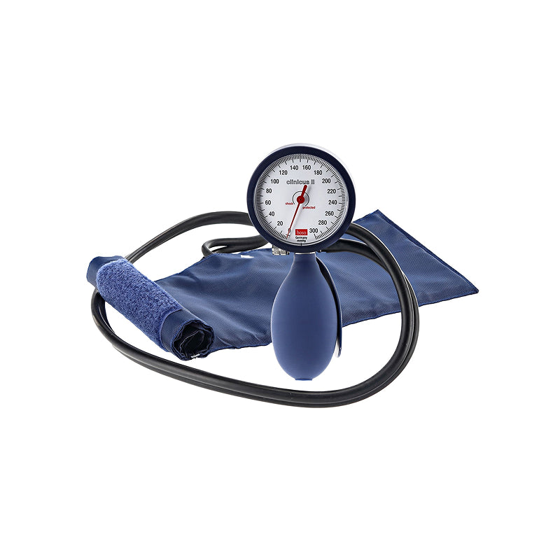 Boso Clinicus II mit Klettmanschette blau 60mm, Aneroid-Blutdruckmessgerät