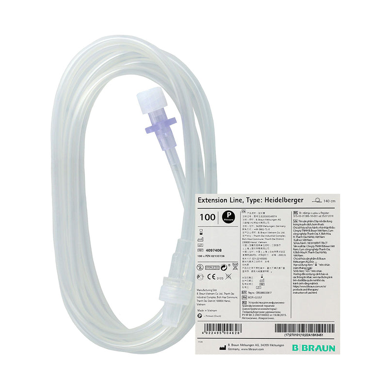 Heidelberger Verlängerung 3 x 4,1mm 140cm Luer-Lock Ansatz, AP 100