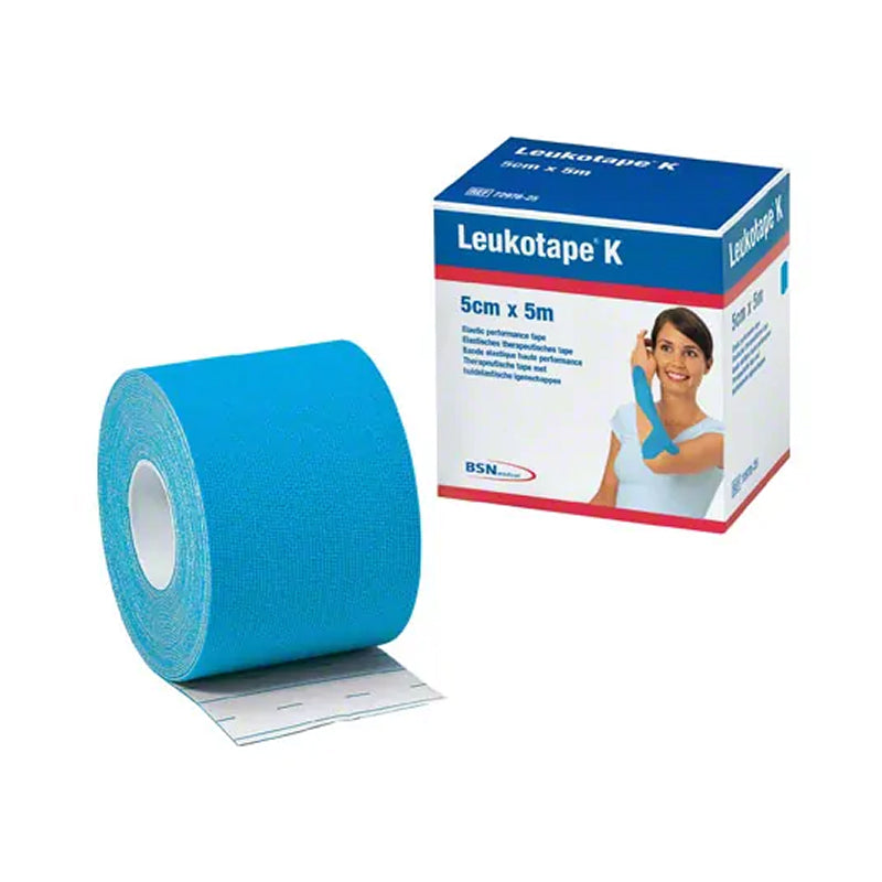 Leukotape® K elastische Klebebinde Blau- 5cm x 5m,  einzeln