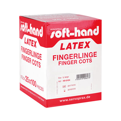 Soft-Hand Latex Fingerlinge 3 - mittel AP 100 Stück