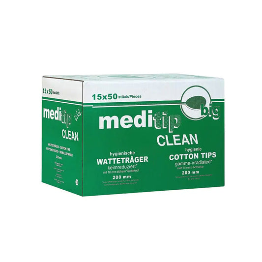Meditip® Clean Wattestäbchen 200mm, großer Wattekopf, AP 50