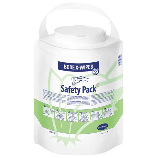 BODE X-Wipes Safety Pack Standbodenbeutel, Vliesrolle 90 Tücher