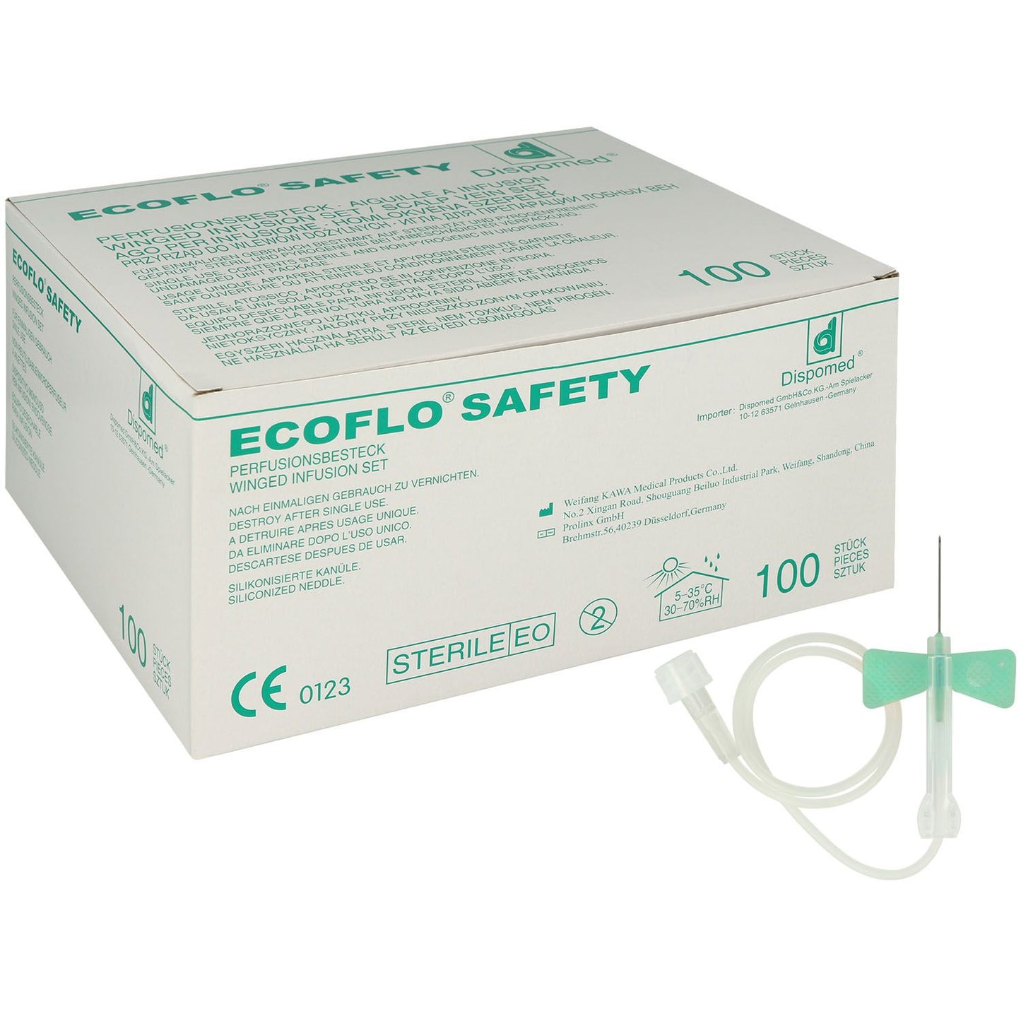 Ecoflo Safety Perfusionsbesteck 21G 0,80 x 19mm grün, AP 100