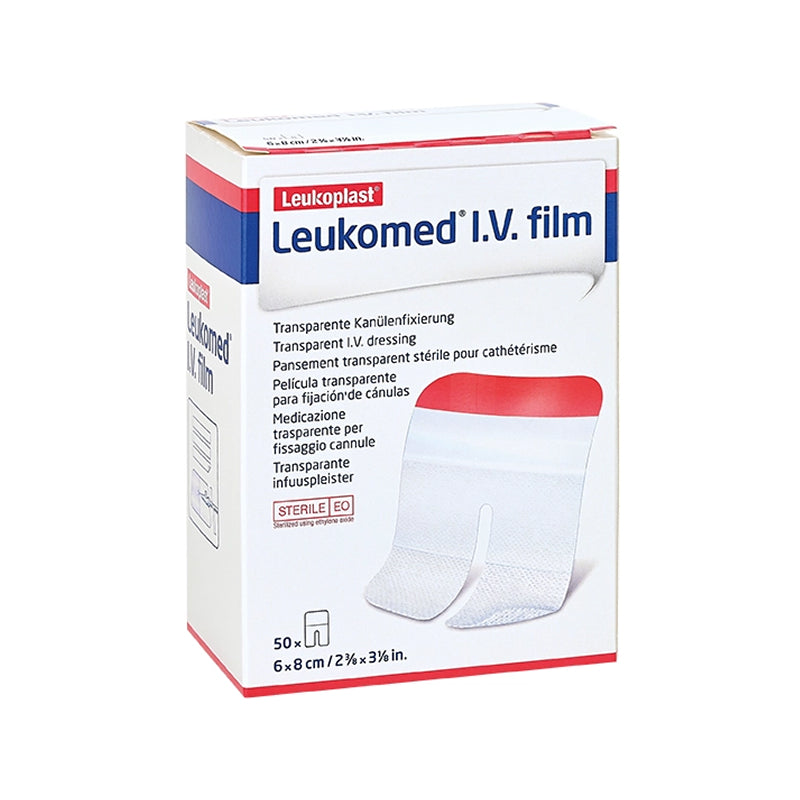 Leukomed® I.V. Film Fixierpflaster 6,0 x 8,0cm steril, AP 50