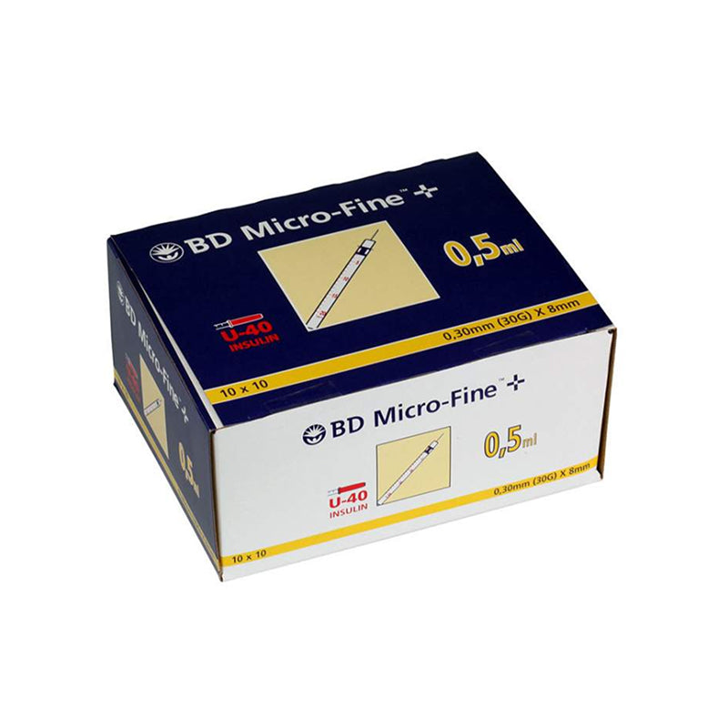 BD Micro-Fine+Insulinspritzen U40, 0,5ml, 30G, AP 100