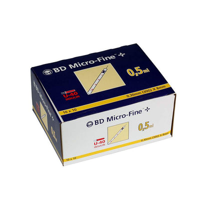 BD Micro-Fine+Insulinspritzen U40, 0,5ml, 30G, AP 100