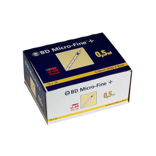 BD Micro-Fine+Insulinspritzen U40, 0,5ml, 30G, AP 100